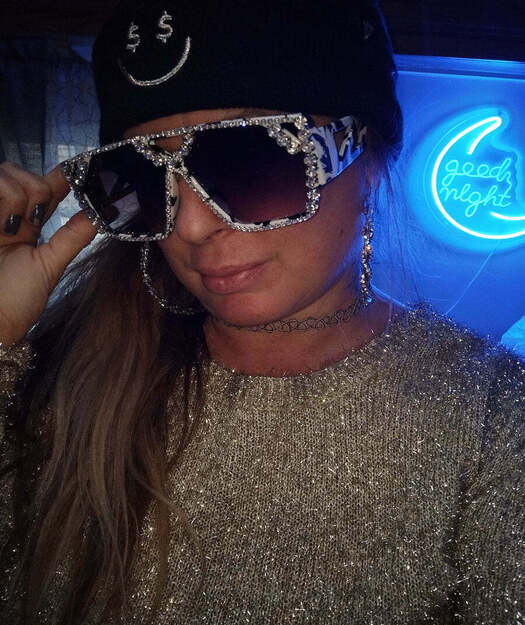The "Liberace" Oversized Bling Rim Sunglasses