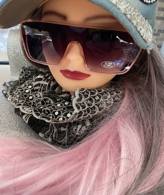 "Y2K"  Light Pink frame Sunglasses